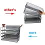 LUCYCAZ Stackable Paper Tray 4 Tier Document Desk Organizer Metal Mesh File Holder for Home Office School Black