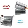 LUCYCAZ Stackable Paper Tray 4 Tier Document Desk Organizer Metal Mesh File Holder for Home Office School Black LUCYCAZ Stackable Paper Tray 4 Tier Document Desk Organizer Metal Mesh File Holder for Home Office School Black