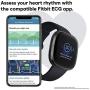 Fitbit Sense Advanced Smartwatch with Tools for Heart Health, Stress Management & Skin Temperature Trends, Carbon/Graphite, One Size (S & L Bands Included)
