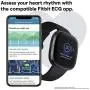 Fitbit Sense Advanced Smartwatch with Tools for Heart Health, Stress Management & Skin Temperature Trends, Carbon/Graphite, One Size (S & L Bands Included)