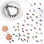 TOAOB 400pcs Assorted Colors Crystal Rondelle Spacer Beads 6mm 8mm Silver Tone Metal Rhinestone Loose Beads for Bracelets Necklaces Jewelry Making