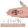 PH PandaHall 1600pcs 6/0 8 Color Glass Seed Beads 4mm Silver Lined Loose Spacer Beads for Jewelry Making DIY Craft Beading