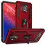 Rebex Compatible with Moto Z4 Case,Moto Z4 Play Case,Moto z4 Force Case Cover, Tough Heavy Protective 360 Metal Rotating Ring Kickstand Holder Grip Magnetic Metal Armor Heavy Duty Shockproof (Red)