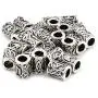 Yahpetes Hair Beads 24 Pcs Viking Rune Beads Sliver Norse Rings 0.51'' Norse Rings Original Viking Runes Charms Beads for Bracelets Paracord Pendant Necklace DIY for Beard Hair
