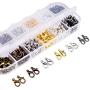 Mudder 6 Colors Lobster Claw Clasps and 6 Colors Open Jump Rings for Jewelry Making (12 mm, 5 mm)