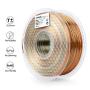 AMOLEN PLA 3D Printer Filament, Silk PLA Filament Multicolor 1.75mm, 20% Real Metal Silk Rainbow 3D Printing Filament 1 kg