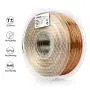 AMOLEN PLA 3D Printer Filament, Silk PLA Filament Multicolor 1.75mm, 20% Real Metal Silk Rainbow 3D Printing Filament 1 kg