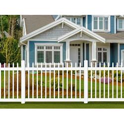 WamBam Fence BL19101 Nantucket Picket Vinyl Fence, White