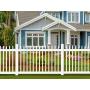 WamBam Fence BL19101 Nantucket Picket Vinyl Fence, White