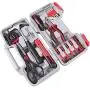 Cartman Red 39-Piece Tool Set - General Household Hand Tool Kit with Plastic Toolbox Storage Case (Cutting Plier) Cartman Red 39-Piece Tool Set - General Household Hand Tool Kit with Plastic Toolbox Storage Case (Cutting Plier)