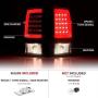 VIPMOTOZ Neon Tube LED Tail Light Lamp Assembly For 2007-2013 GMC Sierra 1500 2500HD 3500HD - Metallic Chrome Housing, Smoke Lens, Driver and Passenger Side