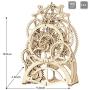 ROKR 3D Wooden Mechanical Pendulum Clock Puzzle,Mechanical Gears Toy Building Set,Family Wooden Craft KIT Supplies-Best Birthday Gifts for Kids Adults to Build