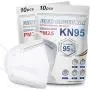 KN95 Face Mask 20Pcs, Included on FDA EUA List, 5 Layer Design Cup Dust Safety Masks, Breathable Protection Masks Against PM2.5 Dust Bulk for Adult, Men, Women, Indoor, Outdoor Use, White