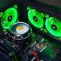 CONISY 120mm PC Case Cooling Fan Super Silent Computer LED High Airflow Cooler Fans - Green (2 Pack)
