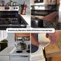Lindas Silicone Stove Gap Covers (2 Pack), Heat Resistant Oven Gap Filler Seals Gaps Between Stovetop and Counter, Easy to Clean (21 Inches, Black)