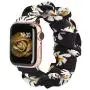 TOYOUTHS Compatible with Apple Watch Band Scrunchies 38mm Cloth Soft Pattern Printed Fabric Wristband Bracelet Women Rose Gold IWatch Cute Elastic Scrunchy Bands 40mm Series SE 6 5 4 3 2 1