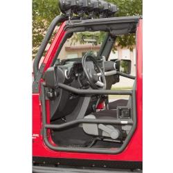 Rugged Ridge 11509.10 Black Textured Front Tube Doors for 2007-2018 Jeep Wrangler JK Models