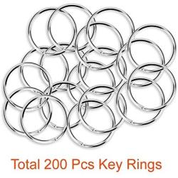 Paxcoo 200Pcs Split Key Rings Bulk for Keychain and Crafts (25mm)