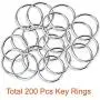 Paxcoo 200Pcs Split Key Rings Bulk for Keychain and Crafts (25mm) Paxcoo 200Pcs Split Key Rings Bulk for Keychain and Crafts (25mm)
