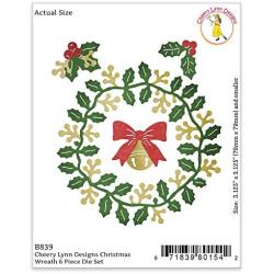 Cheery Lynn Designs B839 Christmas Wreath 6 Piece Die Set