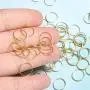 Waltz&F 10mm Golden Chandelier Connectors Split Ring Clips Pins for Fastening Crystals Parts, Chandelier Replacements 100pcs