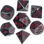 Frienda Zinc Alloy Metal Polyhedral 7-Die Dice Set for Dungeons and Dragons RPG Dice Gaming D&D Math Teaching, d20, d12, 2 Pieces d10 (00-90 and 0-9), d8, d6 and d4