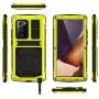 Compatible with Samsung Galaxy Note 20 Ultra Metal Case, Military Grade Drop Tested Heavy Duty Full Body Protective with Screen Protector Built-in Shockproof Dustproof Case(Note 20 Ultra Yellow)