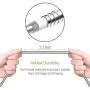USB to Micro USB Cable Android Charger Cable Fast Charge,Short Micro USB Charging Cable 3FT Pack,USB Micro Cable Micro USB Charge Cable for Samsung Tablet/Galaxy,Kindle Charger Cord,LG,PS4-Silver Gold