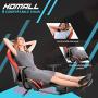 Homall Gaming Chair Computer Office Chair Ergonomic Desk Chair with Footrest Racing Executive Swivel Chair Adjustable Rolling Task Chair (Red)