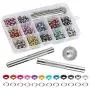 LIHAO 360 Pieces 3/16 Inch Metal Eyelets Grommets Kit - 12 Colors for Shoes Canvas Clothes Crafting LIHAO 360 Pieces 3/16 Inch Metal Eyelets Grommets Kit - 12 Colors for Shoes Canvas Clothes Crafting