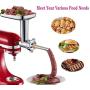 Meat Grinder Attachments for KitchenAid Stand Mixer, Home Use Metal Food Grinder Accessories,Meat Mixer Attachment, with 2 Sausage Stuffer Tubes