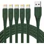 5Pack 1ft Darck Green Lightning Cable，iPhone Chargers to USB A Charging Cable Compatible with iPhone 11 Xs Max XR X 8 Plus 7 Plus 6 Plus