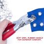 Ram-Pro 1/4'' Grommet Eyelet Setter Plier, Hole Punch Tool Kit with 100 Silver Metal Eyelets Grommets