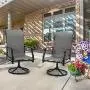 Sophia & William Patio Dining Chairs Set of 2 Metal Swivel Chairs Padded Textilene Outdoor Furniture Set for Lawn Garden Backyard Weather Resistant Sophia & William Patio Dining Chairs Set of 2 Metal Swivel Chairs Padded Textilene Outdoor Furniture Set for Lawn Garden Backyard Weather Resistant