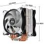 Aiml, 120mm Air CPU Cooler, 6 Continuous Direct Contact Heat Pipes, 2 PC Fans with PWM Function, Intel LGA1151, AMD AM4 / Ryzen (Dual Fan)