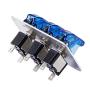 JIANFA Toggle Switch,Dc 12v Metal wire drawing face plate Car Toggle Switch with LED Indicator For For Racing Sport Competitive Car (Blue)