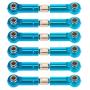 LoveinDIY 6Pcs Adjustable Metal Steering Linkage Servo Link Pull Rod Turnbuckle for WLtoys A959-B A969 A979 K929 1/18 RC Car Upgrade Parts