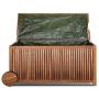 cucunu 46x20x24 Inch Deck Box in Acacia Wood with a water-repellent Tarpaulin I 65 Gallon Wooden Patio Storage Box for Indoor or Outdoor Cushion Storage