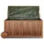 cucunu 46x20x24 Inch Deck Box in Acacia Wood with a water-repellent Tarpaulin I 65 Gallon Wooden Patio Storage Box for Indoor or Outdoor Cushion Storage