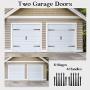 SANKEYTEW Decorative Garage Door Hardware Kit Carriage House Accents 8 Hinges and 4 Handles for 2 Car Garage, Screw Mounted, Black Steel