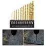 INTOO Drill Bit Set 13 Piece 1/16''-1/4'' Hex Shank Quick Change Impact Driver Bit Set for Metal,Wood and Plastic Titanium Drill Bits Set INTOO Drill Bit Set 13 Piece 1/16''-1/4'' Hex Shank Quick Change Impact Driver Bit Set for Metal,Wood and Plastic Titanium Drill Bits Set