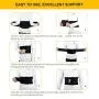 Abahub Lumbar Lower Back Brace and Support Belt with Dual Adjustable Straps, Helps Relief Pain with Sciatica, Scoliosis, Herniated, Black Large