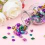 600 Pieces Mixed Color 3-Size Aluminum Rose Flower Tiny Metal Beads Jewelry Making DIY Craft