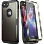 YOUMAKER Metallic Designed for iPhone 8 & iPhone 7, Full Body Rugged with Built-in Screen Protector Heavy Duty Protection Slim Fit Shockproof Cover for Apple iPhone 8 (2017) 4.7 Inch - Gun
