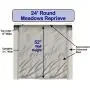 Lake Effect Meadows Reprieve 24 Round Above Ground Swimming Pool | 52'' Height | Resin Protected Steel Sided Walls | Bundle with Bedrock Pattern 25 Gauge Overlap Pool Liner and Widemouth Skimmer