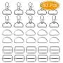 LABOTA 60Pcs Keychain Bulk with Key Chain Swivel Hooks D Rings and Slide Buckles for Handbag Purse Lanyard and Sewing Projects LABOTA 60Pcs Keychain Bulk with Key Chain Swivel Hooks D Rings and Slide Buckles for Handbag Purse Lanyard and Sewing Projects