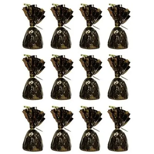 Beistle 50804 12-Piece BR Metallic Wrapped Balloon Weights Beistle 50804 12-Piece BR Metallic Wrapped Balloon Weights