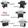 Grill Replacement Parts for Charbroil Advantage Series 4 Burner 463344015, 463343015, 463433016, 463240115, 463240015 Gas Grills, 4 Pack Stainless Steel Heat Plate Tent Shield