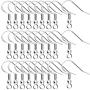 Agreatca 80 Pcs(40 Pairs) 925 Sterling Silver Earring Hooks, Earring Parts Wire Hooks Jewelry DIY Making