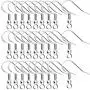 Agreatca 80 Pcs(40 Pairs) 925 Sterling Silver Earring Hooks, Earring Parts Wire Hooks Jewelry DIY Making Agreatca 80 Pcs(40 Pairs) 925 Sterling Silver Earring Hooks, Earring Parts Wire Hooks Jewelry DIY Making